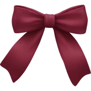 burgundy bow sticker