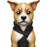 Ninja dog sticker