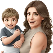 happy children sharing a moment sticker