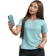 girl taking a selfie sticker