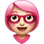 cute pink and red heart  sticker