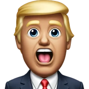 donald trump sticking out tongue sticker