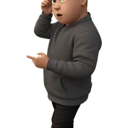 standing boy in focus sticker