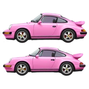 Pink Porsche sticker