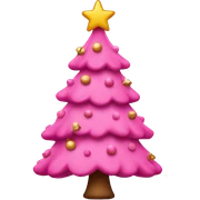 pink christmas tree  sticker