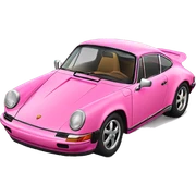 pink porsche  sticker