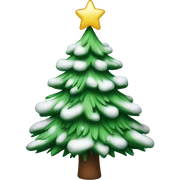 christmas tree with snow sticker