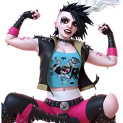 edgy girl with spikes sticker