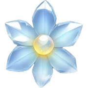 Clear flower crystal sticker