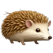 an autumn leaf on a hedgehog sticker