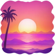 sunset sticker