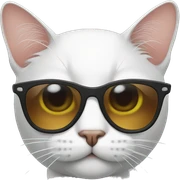 Cat with sunglasses sticker