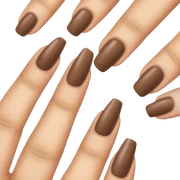 Brown coffin nails sticker