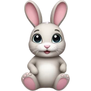 Bunny wearing bunny slippers sticker