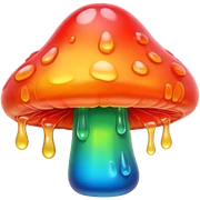 gummy neon melting mushroom  sticker
