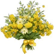 yellow flower bouquet still life sticker