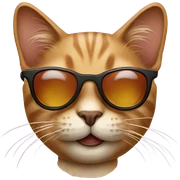Cat with sunglasses sticker