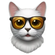 Cat with sunglasses sticker
