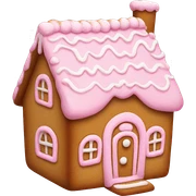 Baby pink gingerbread house sticker