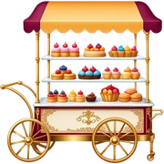 Parisian dessert cart sticker