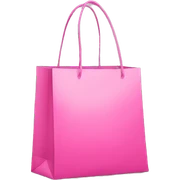 pink shopping bag sticker