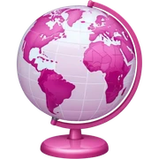 mix light pink dark pink and white girly internet globe sticker