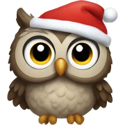 Owl Christmas sticker