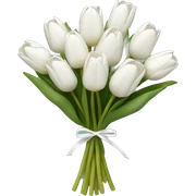 White tulip bouquet  sticker