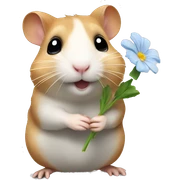 Hamster mit einer Blume  sticker