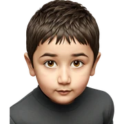brown haired boy portrait sticker