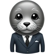 Seal in a suit sticker