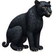 winged black jaguar sticker