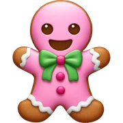 Pink gingerbread man sticker