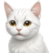 A cute aesthetic white cat sticker