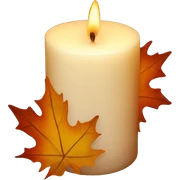 fall candle sticker
