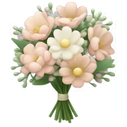 A bouquet in delicate shades sticker