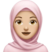 White girl with makeup on and light pink hijab  sticker