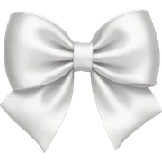 white satin bow sticker