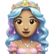 beautiful kawaii princess, rainbow, sparkle  sticker