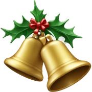 Pair of realistic jingle bells sticker