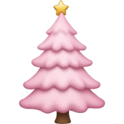 pastel pink christmas tree sticker