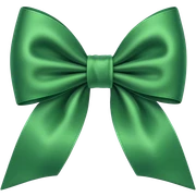 Green bow sticker