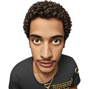 male portrait with jewelry sticker