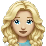 vanilla skin . sunny blonde hair . blue eyes sticker