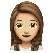 brown hair girl  sticker