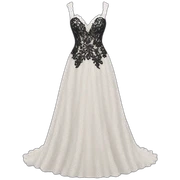 black lace wedding dress sticker