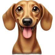 Senior derpy Dachshund with tongue out sticker