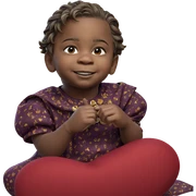 smiling boy with hair ornament sticker