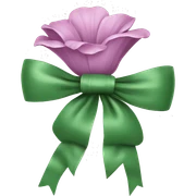 Elegant flower With bow  sticker