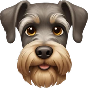 brown schnauzer sticker